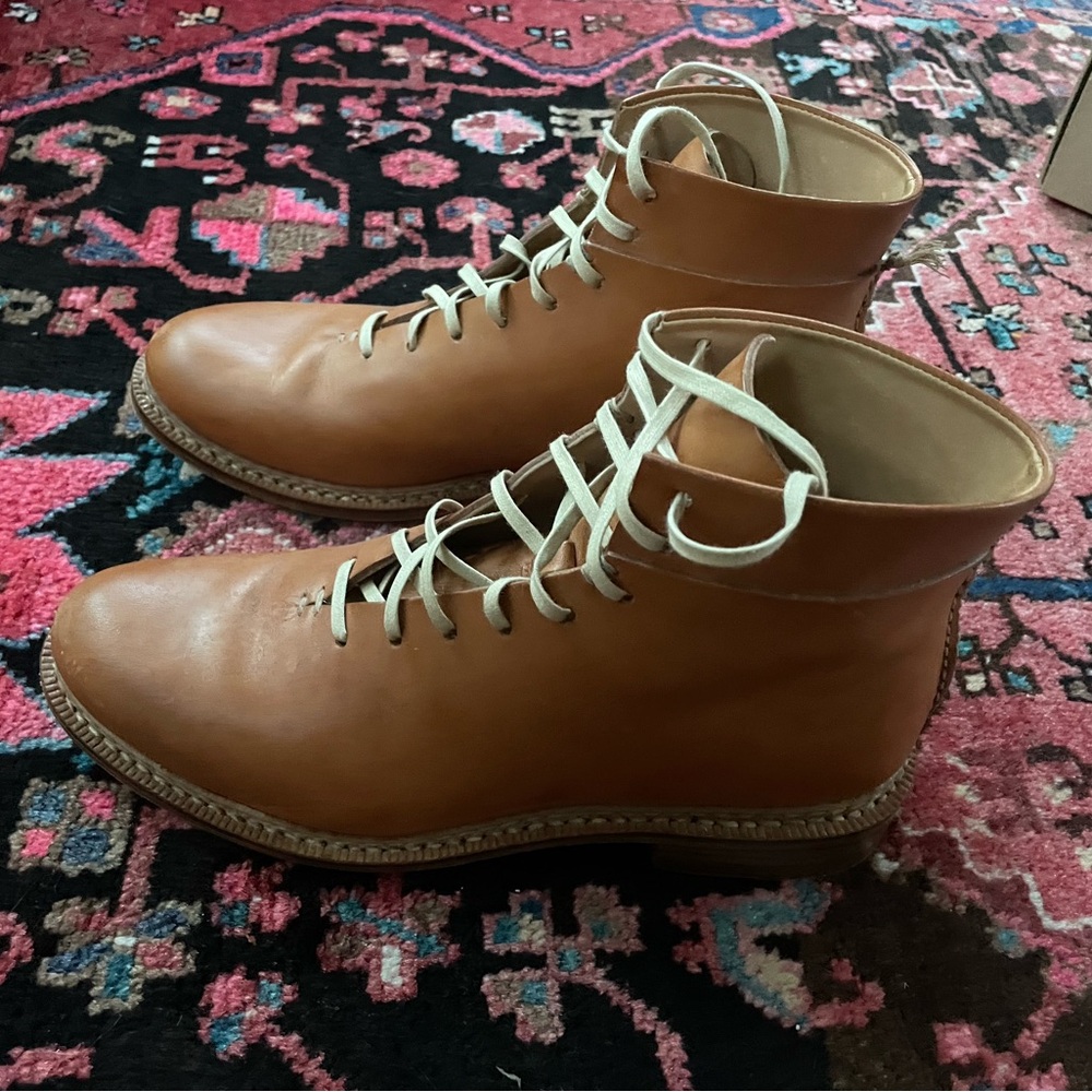FEIT Tan Leather Ankle Boots